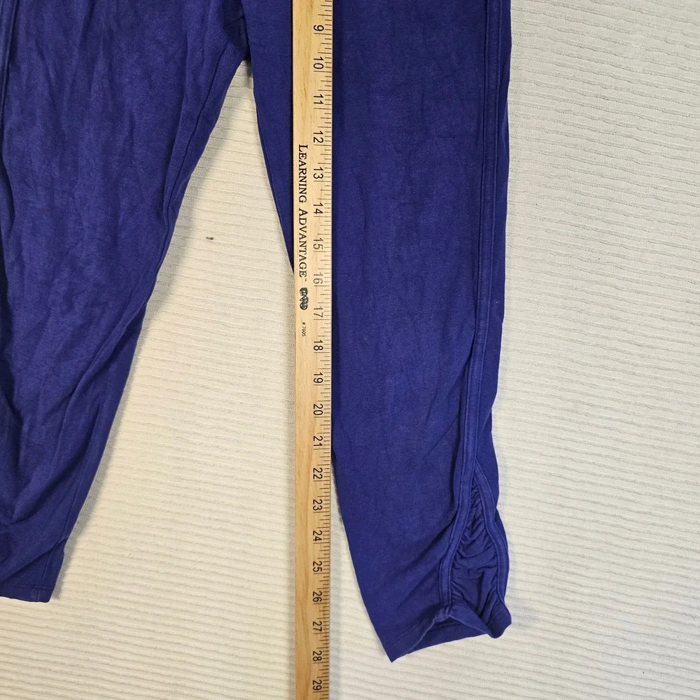 athleta Purple‎ Ruched Cropped Yoga Leggings Pants Athletic Wear Womens Size S